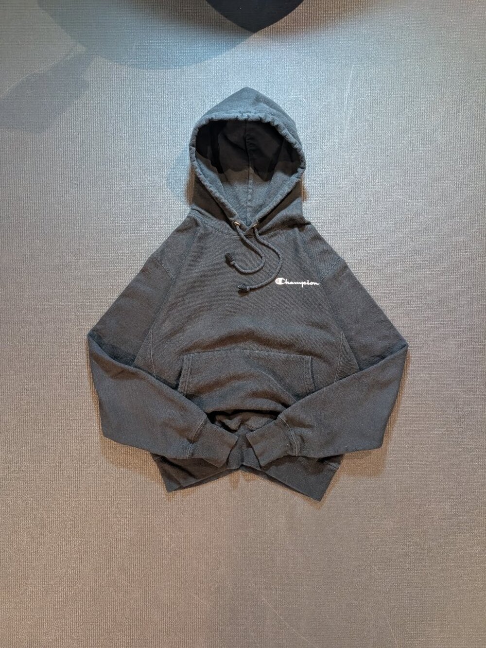 Champion reverse weave hoodie black mens small casual streetwear basics